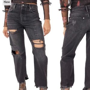 Free People Obsidian Tapered Baggy Boyfriend